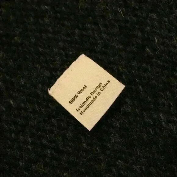 Authentic Icelandica 100% Wool Button Up Black and White Knit Cardigan Size S - Picture 6 of 6